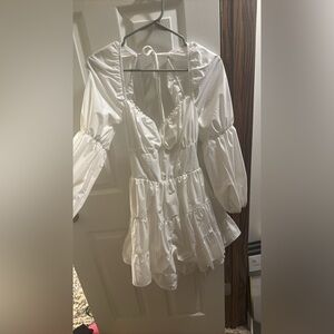 White Open Back dress